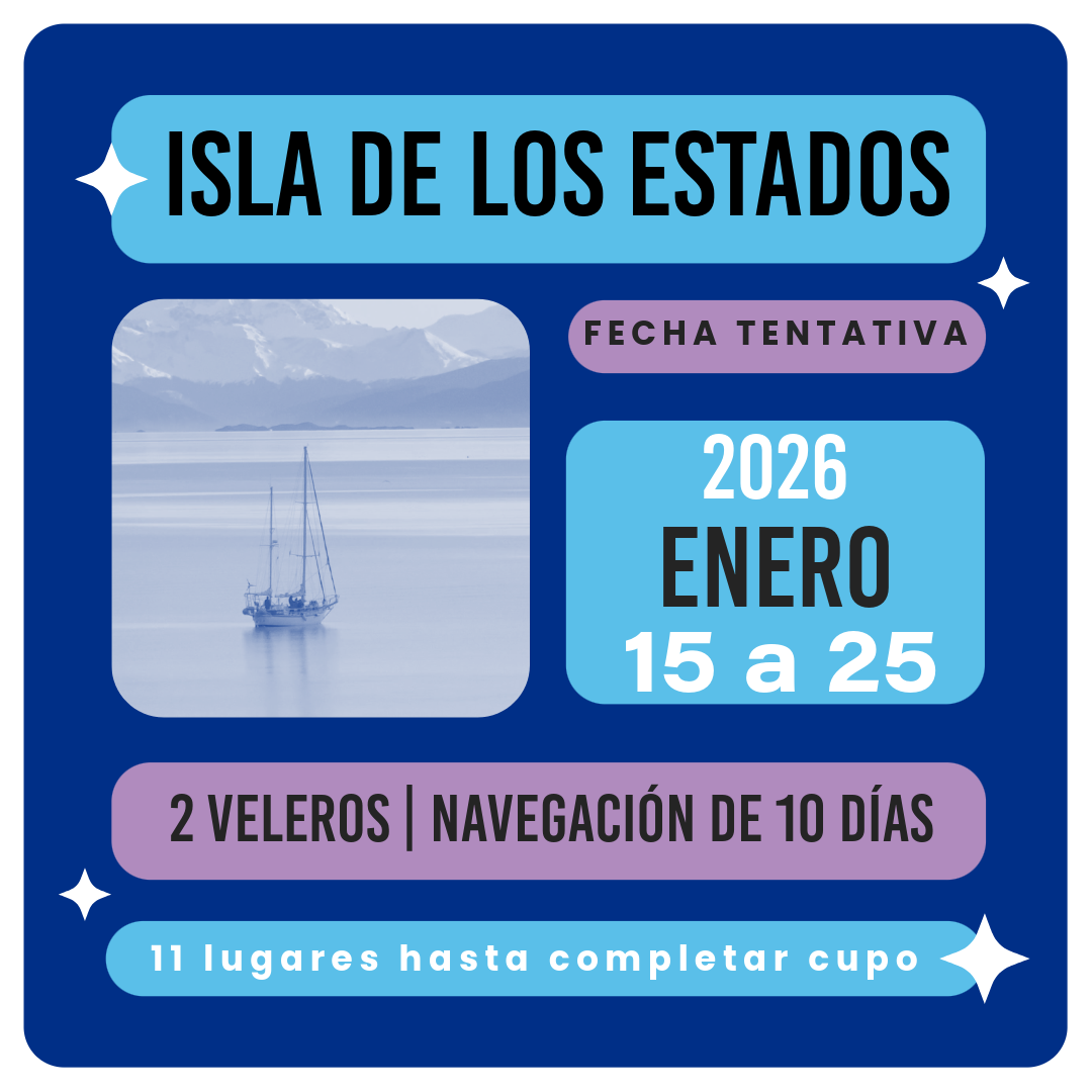 DESTINO ISLA DE LOS ESTADOS – 2026 Navegación exclusiva a bordo de dos Veleros. Prepárate para una travesía única hacia el confín del mundo. Dos fechas exclusivas para zarpar rumbo a la Isla de los Estados, un santuario natural remoto y misterioso, protegido por su belleza salvaje y su rica historia. A bordo del Velero Ksar yotro Velero de similares caractersiticas, vivirás una experiencia de navegación que combina aventura, seguridad y confort, con la guía de capitanes expertos en los canales fueguinos, con más de 30 años explorando estas aguas australes. FECHAS TENTATIVAS Enero 2026: 15 al 25 de Enero de 2026 Febrero 2026: 15 al 25 de Febrero de 2026 Estas fechas son tentativas pero se pueden adaptar dentro del mismo mes calendario. ITINERARIO DE LA TRAVESÍA Día 1 – Embarque en Ushuaia Bienvenida a bordo en el muelle turístico. Briefing de seguridad, asignación de camarotes y salida navegando por el Canal Beagle. Día 2 – Bahía Aguirre (Puerto Español) Anclamos en Bahía Aguirre, rodeados de naturaleza pura, esperando la mejor ventana climática para el cruce del mítico Estrecho de Le Maire. Día 3 – Cruce del Estrecho de Le Maire Atravesamos uno de los pasos más desafiantes y fascinantes del planeta, entre olas, corrientes y la adrenalina de una navegación legendaria. Días 4 al 8 – Exploración de la Isla de los Estados Visitas a Puerto Parry, hogar de la única población estable de la isla; caminata hacia el Faro de San Juan de Salvamento, el auténtico “Faro del Fin del Mundo” que inspiró a Julio Verne; avistaje de fauna marina como lobos, pingüinos de penacho amarillo, albatros y elefantes marinos. Día 9 – Regreso a Tierra del Fuego Navegamos de regreso, atravesando el estrecho y el Canal Beagle, disfrutando de las últimas vistas de esta joya austral. Día 10 – Desembarque en Ushuaia Despedida y cierre de una expedición inolvidable. El itinerario puede cambiar en tiempo real según decisiones de los capitanes y la meteorología. QUÉ INCLUYE Navegación de 10 días y 9 noches Tripulación profesional y guías expertos Alojamiento en cabinas dobles compartidas Comidas completas a bordo Equipos de seguridad y comunicación satelital. Internet a Bordo Starlink SOBRE LA ISLA La Isla de los Estados, llamada Chuanisin (“tierra de la abundancia”) por los pueblos yámanas, es un patrimonio ecológico, histórico y turístico protegido por ley. Superficie: 50.736 hectáreas Clima: frío oceánico, muy húmedo, con fuertes vientos Fauna: pingüinos penacho amarillo, lobos marinos, petreles gigantes, huillines y más de 100 especies de aves Paisajes: fiordos, bosques siempreverdes, bahías escondidas y costas escarpadas que parecen salidas de un sueño TARIFAS Y RESERVAS Precio por persona: USD 2.500 Reserva anticipada: USD 500 Saldo final a abonar 30 días antes de la zarpada Cupos limitados a 5 pasajeros por Velero Ksar y 6 Pasajeros para el Velero extra. Reserva con anticipación para no quedarte afuera de esta experiencia única en el mundo. CONSULTAS Para más información o para confirmar tu lugar, escribinos a: Correo electrónico: info@veleroksar.com VIVÍ LA AVENTURA El Velero Ksar no es solo un barco. Es tu puerta de entrada a lo desconocido, un viaje a la esencia más pura de Tierra del Fuego y la Patagonia Austral. Isla de los Estados 2026. Dos fechas. Una experiencia irrepetible.
